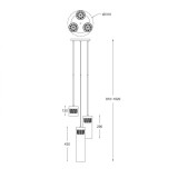 ZUMA LINE P0389-03D-F4AC | Gem Zuma Line függeszték lámpa henger állítható magasság 3x G9 króm, átlátszó, kristály