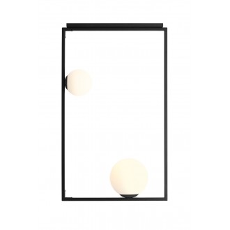ALDEX 1040PL_H1 | Frame-AL Aldex mennyezeti lámpa 1x E27 + 1x E14 fekete, opál
