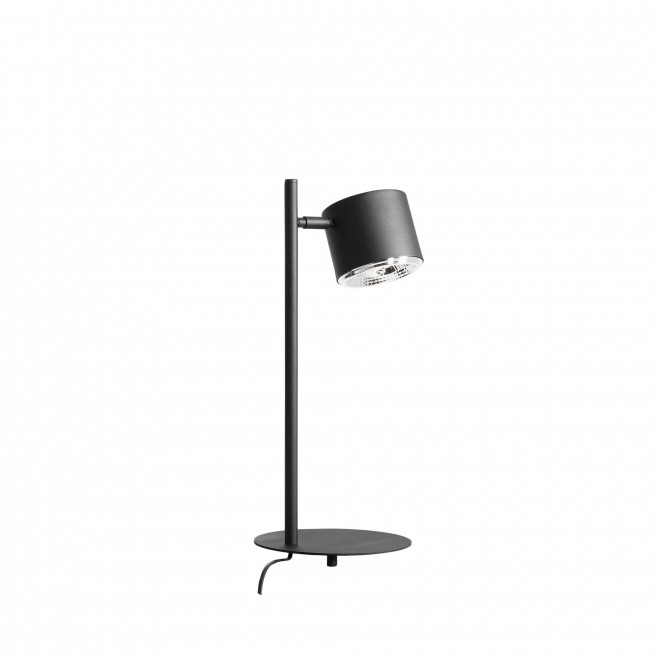 ALDEX 1047B | Bot Aldex asztali lámpa 47cm vezeték kapcsoló elforgatható alkatrészek 1x GU10 fekete