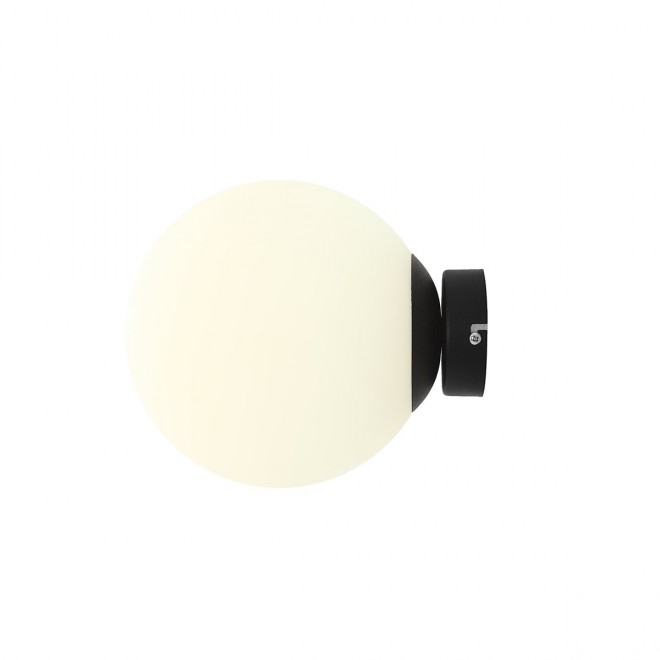 ALDEX 1076C1_M | Ball-AL Aldex fali lámpa gömb 1x E27 fekete, opál