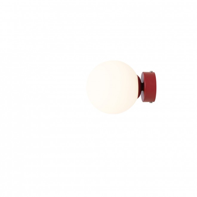 ALDEX 1076C15_S | Ball-AL Aldex fali lámpa gömb 1x E14 bordó, opál