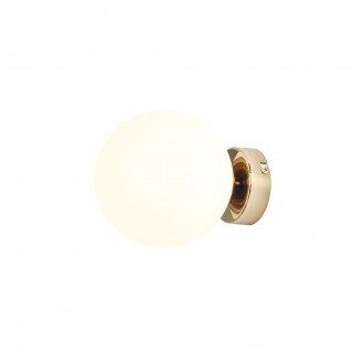 ALDEX 1076C30_S | Ball-AL Aldex fali lámpa gömb 1x E14 arany, opál