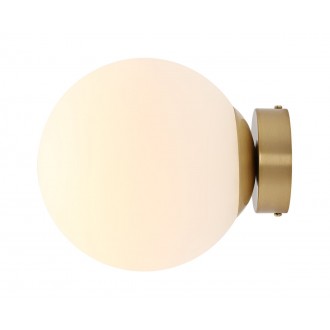 ALDEX 1076C40_M | Ball-AL Aldex fali lámpa gömb 1x E27 sárgaréz, opál