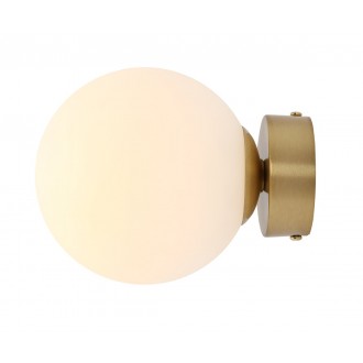 ALDEX 1076C40_S | Ball-AL Aldex fali lámpa gömb 1x E14 sárgaréz, opál