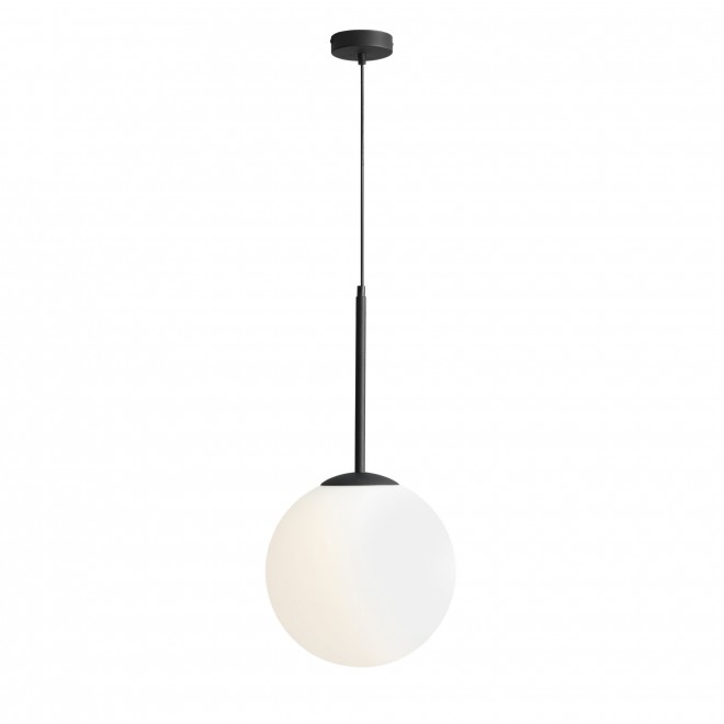 ALDEX 1087G1 | Bosso Aldex függeszték lámpa gömb 1x E27 fekete, opál