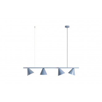 ALDEX 1108L16 | Form-AL Aldex függeszték lámpa elforgatható alkatrészek 4x E27 pasztell kék, fehér