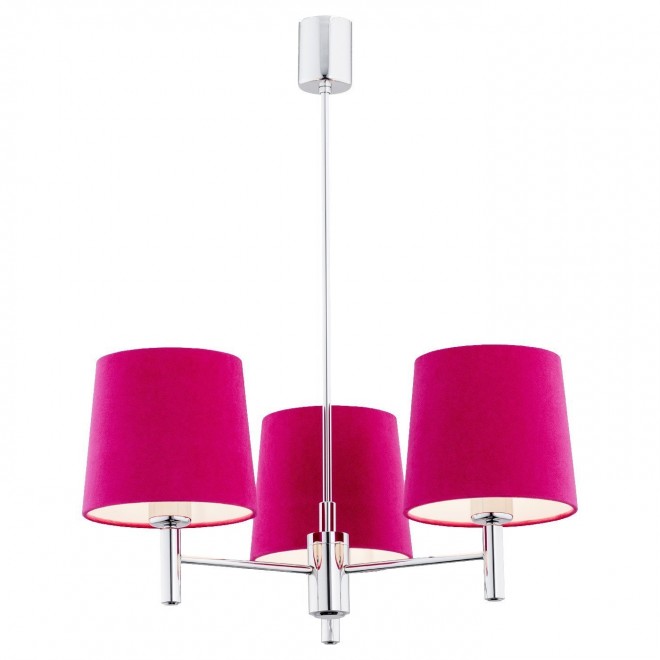 ARGON 1382 | Bolzano-AR Argon csillár lámpa 3x E27 króm, pink, fehér