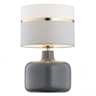 ARGON 4362 | Beja-AR Argon asztali lámpa 40cm vezeték kapcsoló 1x E27 sötétszürke, arany, fehér