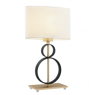 ARGON 8373 | Perseo Argon asztali lámpa 42cm kapcsoló 1x E27 arany, fekete, krémszín