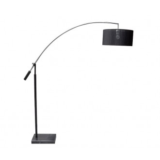 AZZARDO 0006 | Bianca-AZ Azzardo álló lámpa 180cm kapcsoló elforgatható alkatrészek 1x E27 króm, fekete