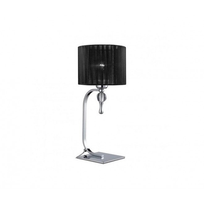 AZZARDO 0502 | Impress-AZ Azzardo asztali lámpa 42cm kapcsoló 1x E27 króm, fekete, kristály