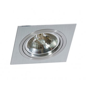 AZZARDO 0767 | Siro Azzardo beépíthető lámpa négyzet elforgatható fényforrás 170x170mm 1x G53 / AR111 alumínium