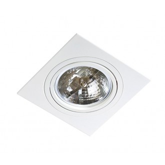 AZZARDO 0768 | Siro Azzardo beépíthető lámpa négyzet elforgatható fényforrás 170x170mm 1x G53 / AR111 fehér