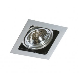 AZZARDO 0793 | Sisto Azzardo beépíthető lámpa négyzet elforgatható fényforrás 190x190mm 1x G53 / AR111 alumínium