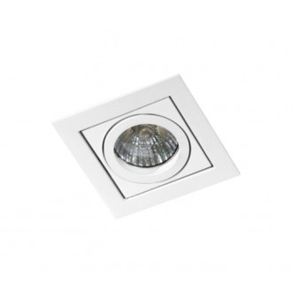 AZZARDO 0796 | Paco-AZ Azzardo beépíthető lámpa négyzet elforgatható fényforrás 93x93mm 1x MR16 / GU10 fehér