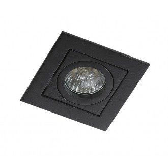 AZZARDO 0797 | Paco-AZ Azzardo beépíthető lámpa négyzet elforgatható fényforrás 93x93mm 1x MR16 / GU10 fekete