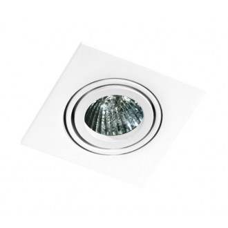 AZZARDO 0807 | Editta Azzardo beépíthető lámpa négyzet elforgatható fényforrás 100x100mm 1x MR16 / GU10 fehér