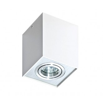 AZZARDO 0872 | Eloy Azzardo mennyezeti lámpa téglalap elforgatható fényforrás 1x GU10 fehér, alumínium