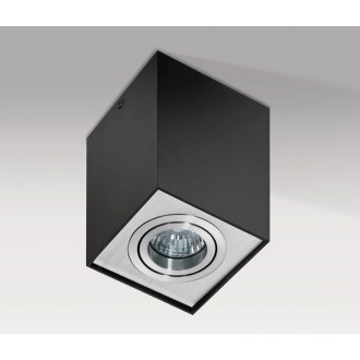 AZZARDO 0930 | Eloy Azzardo mennyezeti lámpa téglalap elforgatható fényforrás 1x GU10 fekete, alumínium