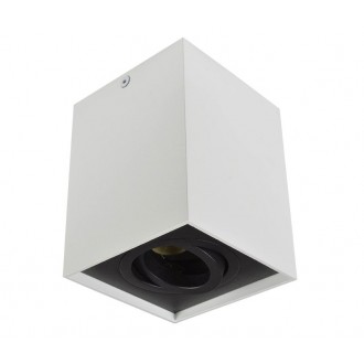 AZZARDO 1439 | Eloy Azzardo mennyezeti lámpa téglatest elforgatható fényforrás 1x GU10 fehér, fekete