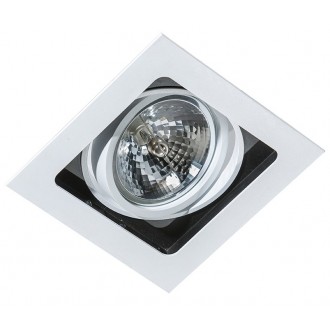 AZZARDO 1446 | Sisto Azzardo beépíthető lámpa négyzet elforgatható fényforrás 190x190mm 1x G53 / AR111 fehér, fekete