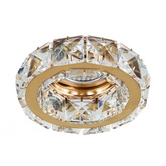 AZZARDO 1450 | Ester Azzardo beépíthető lámpa kerek Ø100mm 1x GU10 arany, kristály