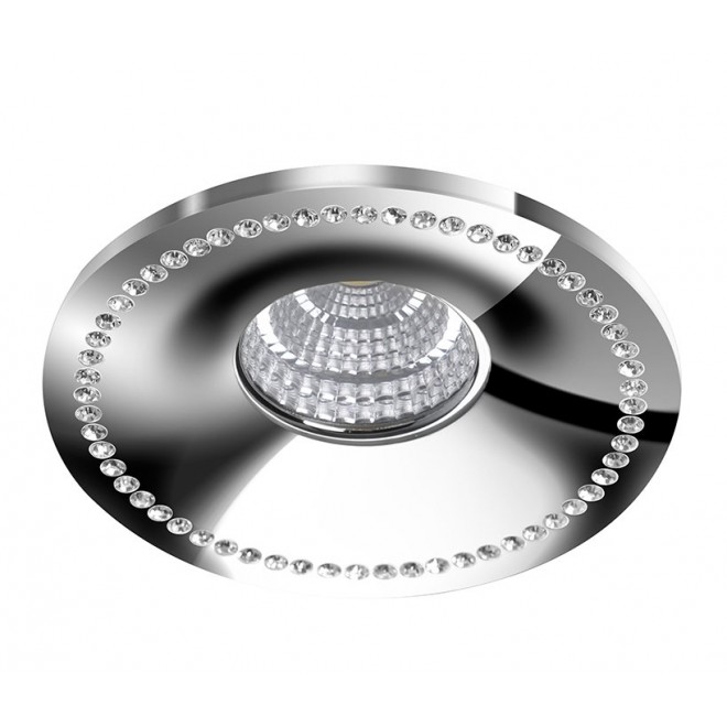 AZZARDO 1614 | Simon-AZ Azzardo beépíthető lámpa kerek Ø98mm 98x98mm 1x GU10 króm, kristály