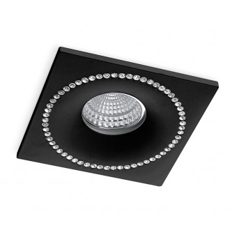AZZARDO 1615 | Simon-AZ Azzardo beépíthető lámpa négyzet 98x98mm 1x GU10 fekete, kristály