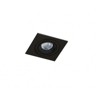 AZZARDO 2434 | Caro-AZ Azzardo beépíthető lámpa négyzet elforgatható fényforrás 93x93mm 1x GU10 fekete