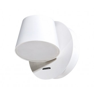 AZZARDO 2566 | Ramona-AZ Azzardo fali lámpa kapcsoló elforgatható alkatrészek 1x LED 500lm 3000K fehér, opál
