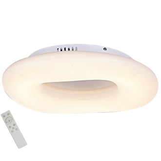 AZZARDO 2671 | Donut-AZ Azzardo mennyezeti lámpa távirányító szabályozható fényerő, állítható színhőmérséklet 1x LED 18360lm 2700 <-> 6000K fehér