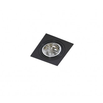AZZARDO 2805 | Siro Azzardo beépíthető lámpa négyzet elforgatható fényforrás 170x170mm 1x GU10 fekete