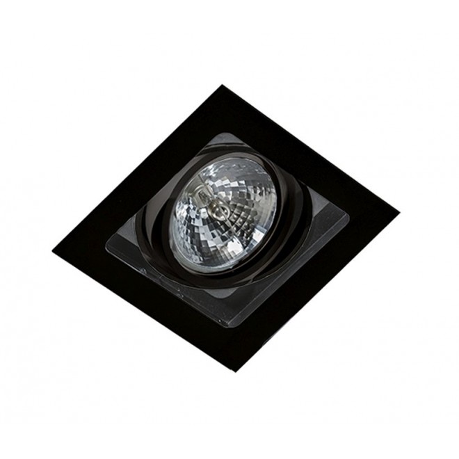 AZZARDO 2810 | Sisto Azzardo beépíthető lámpa négyzet elforgatható fényforrás 190x190mm 1x G53 / AR111 fekete