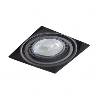 AZZARDO 2872 | Nova-AZ Azzardo beépíthető lámpa négyzet elforgatható fényforrás 150x150mm 1x GU10 / ES111 fekete