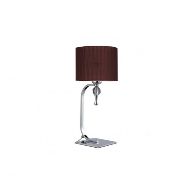 AZZARDO 2903 | Impress-AZ Azzardo asztali lámpa 42cm kapcsoló 1x E27 króm, barna, kristály