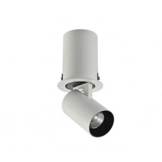 AZZARDO 3396 | Luna-AZ Azzardo beépíthető lámpa henger elforgatható fényforrás Ø70mm 1x LED 595lm 3000K fehér, fekete