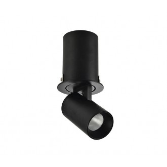 AZZARDO 3397 | Luna-AZ Azzardo beépíthető lámpa henger elforgatható fényforrás Ø70mm 1x LED 595lm 3000K fekete