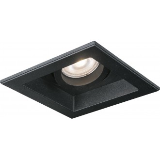 AZZARDO 4142 | Minorka Azzardo beépíthető lámpa négyzet elforgatható fényforrás 105x105mm 1x GU10 fekete