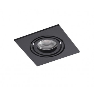 AZZARDO 4144 | Editta Azzardo beépíthető lámpa négyzet elforgatható fényforrás 100x100mm 1x MR16 / GU10 fekete