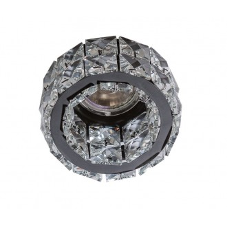 AZZARDO 4176 | Ester Azzardo beépíthető lámpa kerek Ø100mm 1x GU10 fekete, kristály