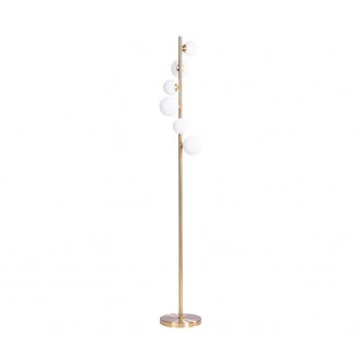 AZZARDO 4408 | Sybilla Azzardo álló lámpa 150cm kapcsoló 6x G9 arany, fehér, opál