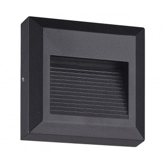 AZZARDO 4513 | Afi Azzardo fali lámpa négyzet 1x LED 150lm 4000K IP54 fekete
