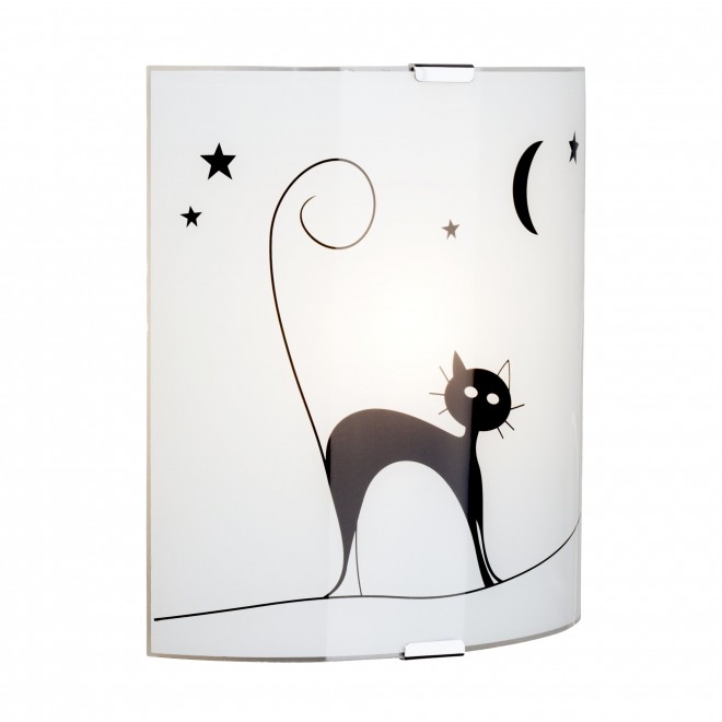 BRILLIANT 05910/75 | Cat Brilliant fali lámpa 1x E27 fehér, fekete