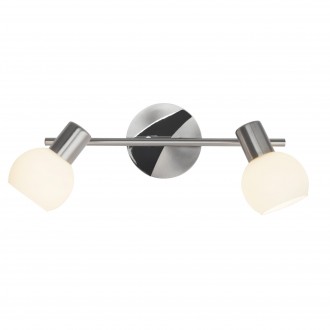 BRILLIANT 15613/13 | Tiara Brilliant spot lámpa elforgatható alkatrészek 2x E14 szatén nikkel, króm, fehér