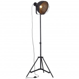 BRILLIANT 23759/06 | Jesper Brilliant álló lámpa 166,5cm taposókapcsoló elforgatható alkatrészek 1x E27 fekete
