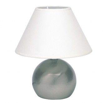BRILLIANT 62447/05 | Tarifa Brilliant asztali lámpa 24cm érintőkapcsoló 1x E14 szatén nikkel, fehér