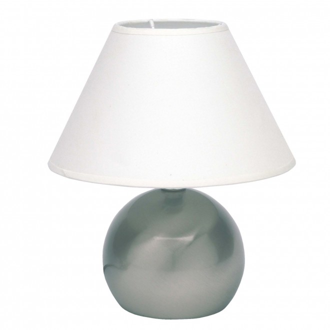 BRILLIANT 62447/05 | Tarifa Brilliant asztali lámpa 24cm érintőkapcsoló 1x E14 szatén nikkel, fehér
