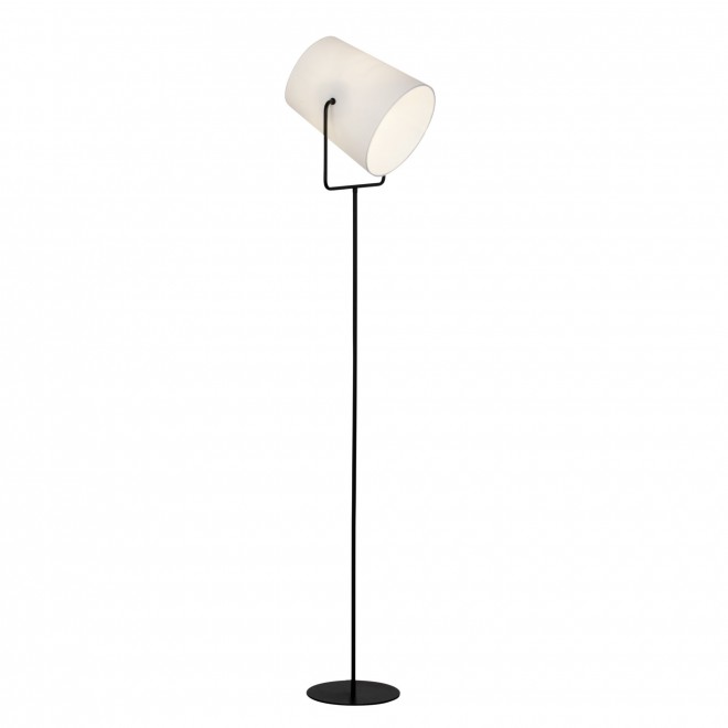 BRILLIANT 63158/76 | Bucket Brilliant álló lámpa 159cm taposókapcsoló elforgatható alkatrészek 1x E14 fekete, fehér