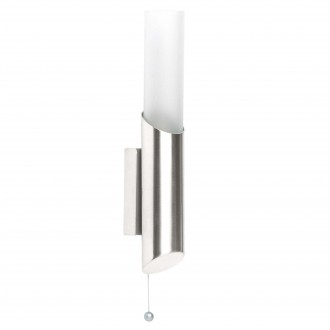 BRILLIANT 90010/13 | Andaluz Brilliant falikar lámpa húzókapcsoló 1x E14 szatén nikkel, fehér