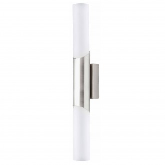 BRILLIANT 90011/13 | Andaluz Brilliant falikar lámpa 2x E14 szatén nikkel, fehér